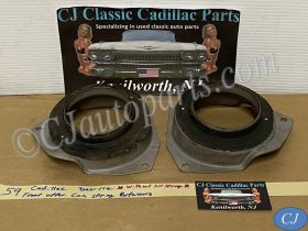 OEM 1958 1959 1960 Cadillac Deville Eldorado Fleetwood RIGHT & LEFT UPPER FRONT COIL SPRING RETAINERS SEATS CUPS WITH INSULATOR (PAIR) #1468883 LH/#1468884 RH